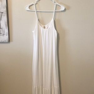 White with Gold Detail Maxi Dress